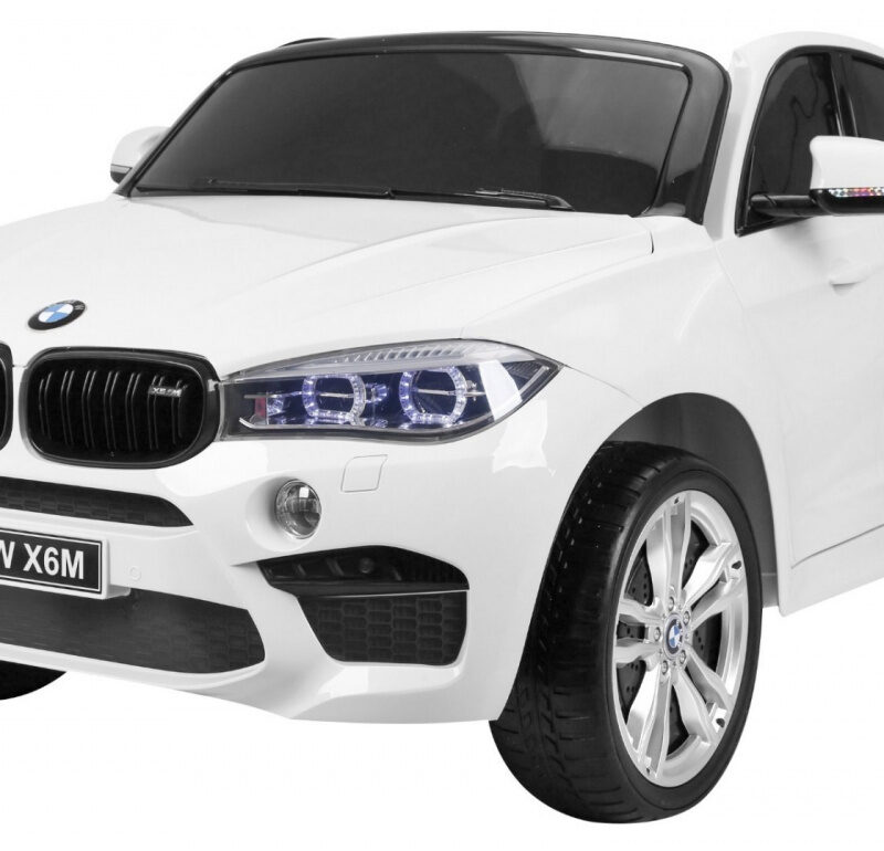 BMW X6M XXL dla 2 dzieci Biały SUV + Pilot + Ekoskóra