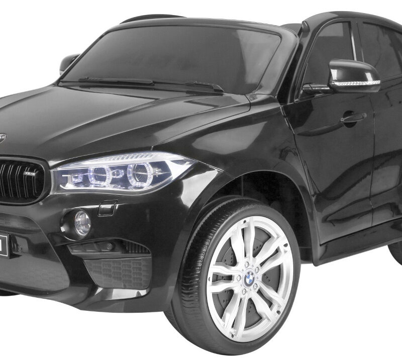 BMW X6M XXL dla 2 dzieci Lakier Czarny SUV + Pilot + Ekoskóra