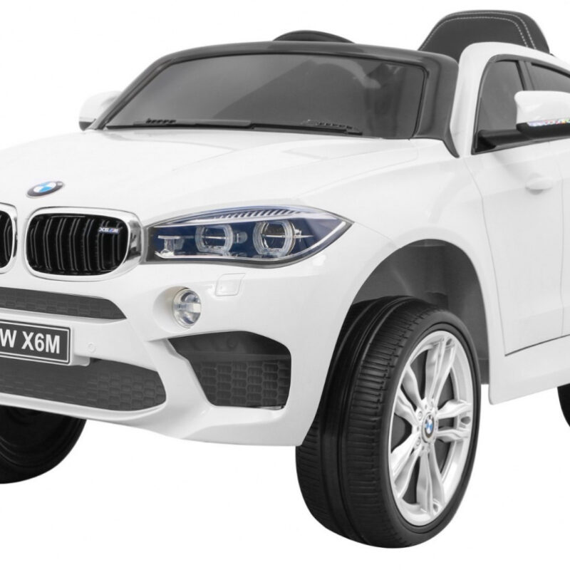 BMW X6M Elektryczne Autko dla dzieci, Biały SUV + Pilot