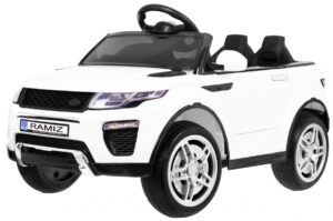 Autko Rapid Racer elektryczne dla dzieci, Biały SUV + Pilot