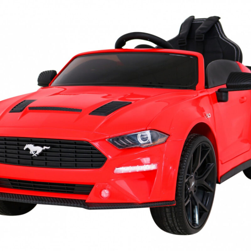 Autko Ford Mustang GT na akumulator dla dzieci Czerwony