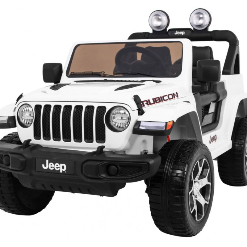 Jeep Wrangler Rubicon na akumulator dla dzieci Biały + Pilot