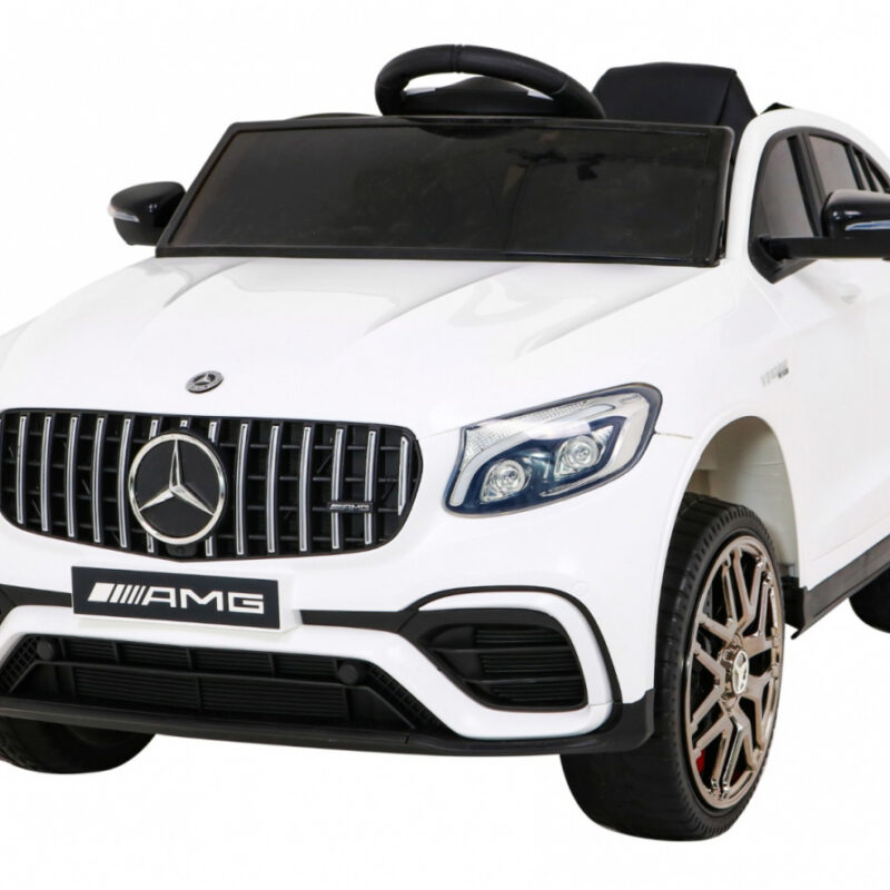 Mercedes Benz GLC63S dla dzieci, Biały SUV + Pilot + Napęd 4x4