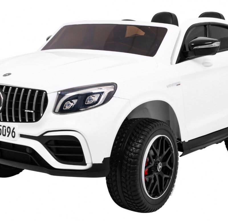 Auto Mercedes GLC 63S dla dzieci Biały SUV + Napęd 4x4