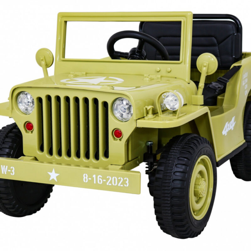 Autko Wojskowe Retro dla dzieci Beżowy + Napęd 4x4