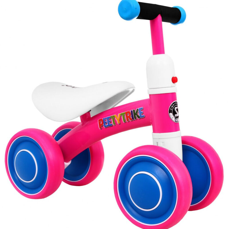 Pierwszy Rowerek biegowy PettyTrike dla dzieci Różowy 4-kołowy Jeździk SporTrike