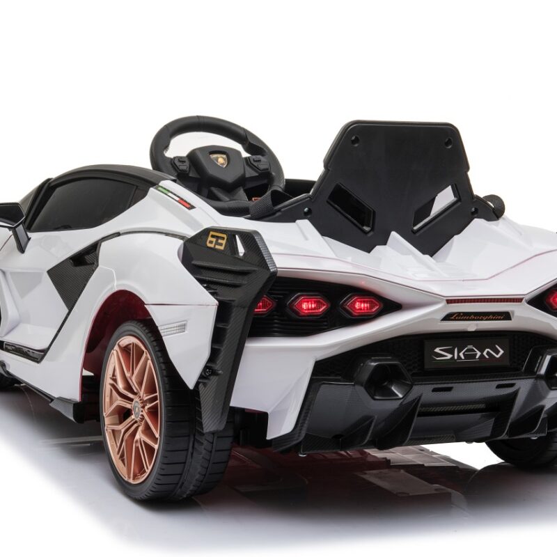 Lamborghini SIAN na akumulator dla dzieci Biały + Pilot + EVA + Wolny Start + Audio LED
