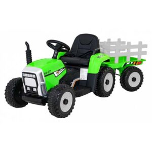 Traktor Elektryczny dla Dzieci BLOW S3 z Przyczepą - Zielony