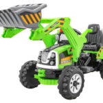 Dziecięcy Traktor Spychacz 12V zielony 1