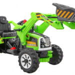 Dziecięcy Traktor Spychacz 12V zielony 2