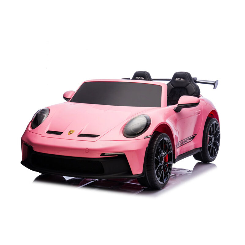 Pojazd Dla Dzieci Porsche 911 GT3 Różowy– Podwójne Siedzenie, Koła EVA, Światła LED, Audio