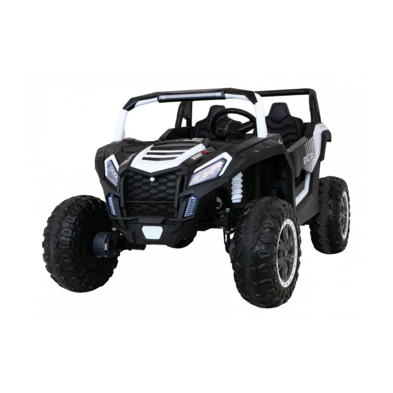 Buggy UTV Racing 24V14ah dla Dzieci Biały – Pilot, 4 Silniki 200W, Pilot 2.4 GHz 2-osobowy