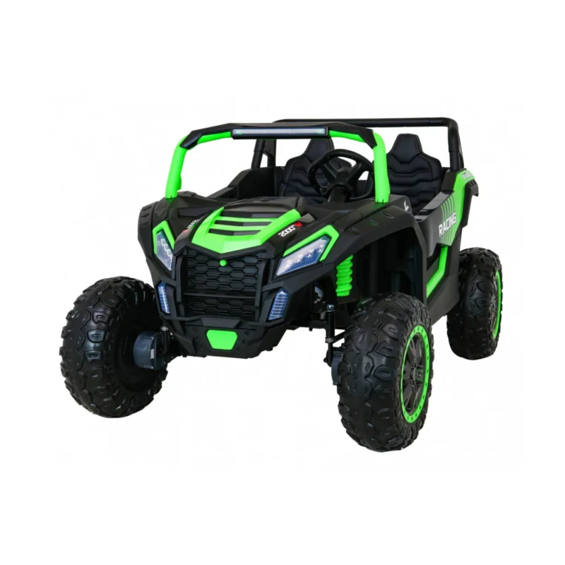 Buggy UTV Racing 24V14ah dla Dzieci zielony – Pilot, 4 Silniki 200W, Pilot 2.4 GHz 2-osobowy