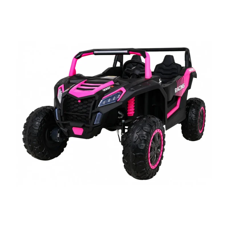 Buggy UTV Racing 24V14ah dla Dzieci Różowy – Pilot, 4 Silniki 200W, Pilot 2.4 GHz 2-osobowy