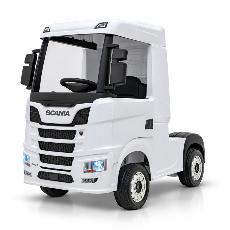 Ciężarówka TIR Scania R-Series dla Dzieci – 4×4, 4×45W, 12V14Ah, Biała